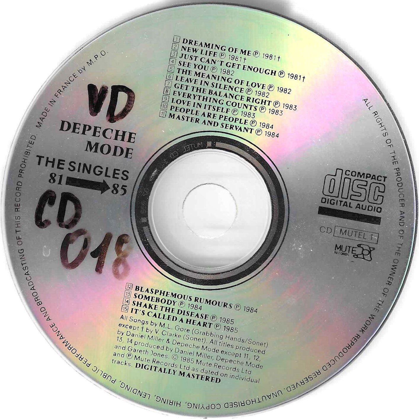 Depeche Mode – The Singles 81 → 85