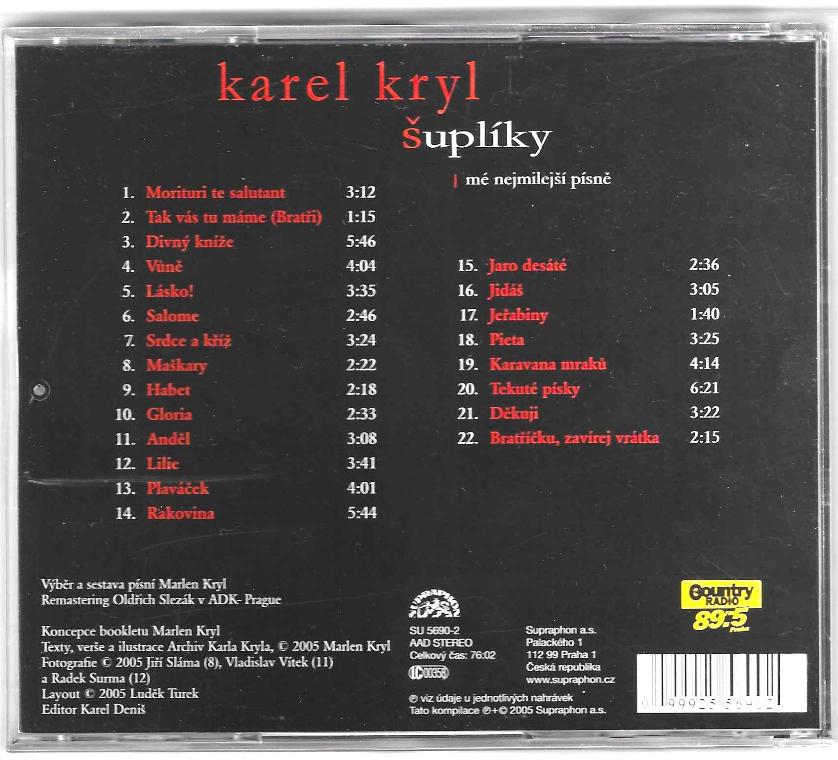 Karel Kryl – Šuplíky - Mé Nejmilejší Písně