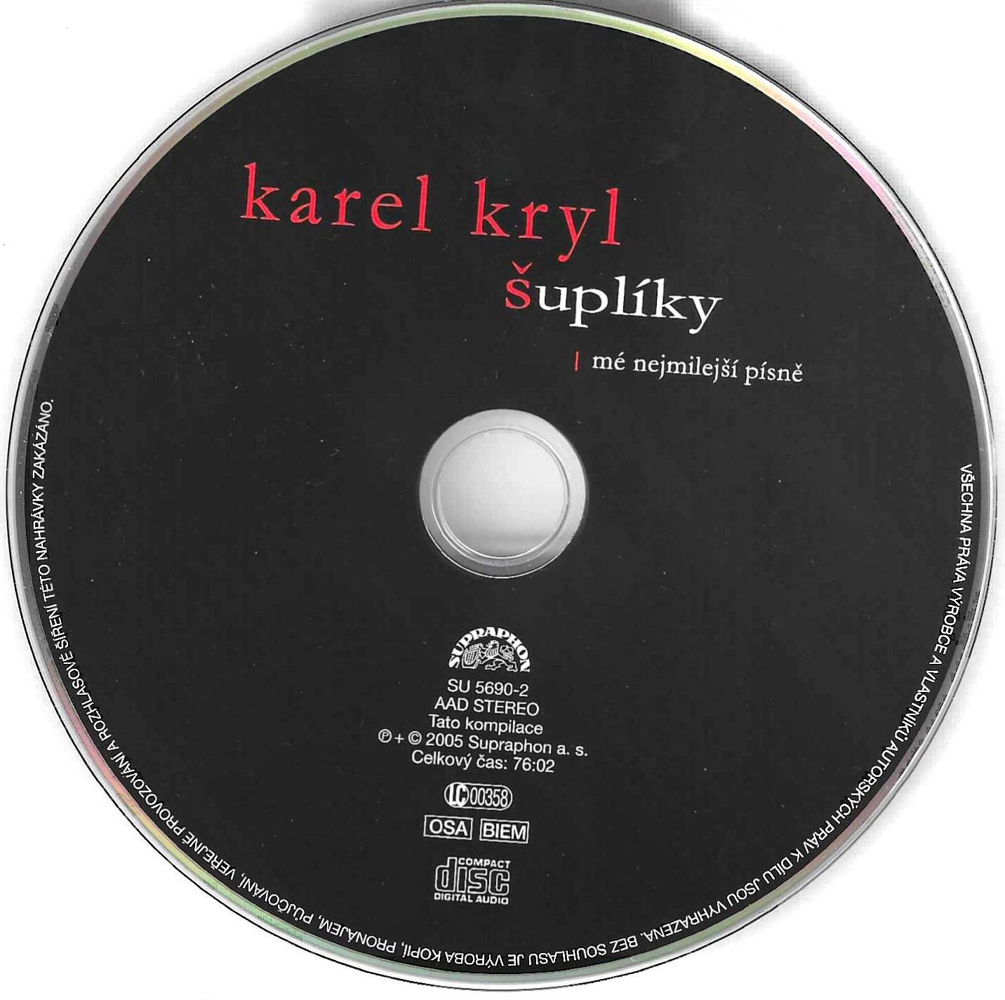Karel Kryl – Šuplíky - Mé Nejmilejší Písně