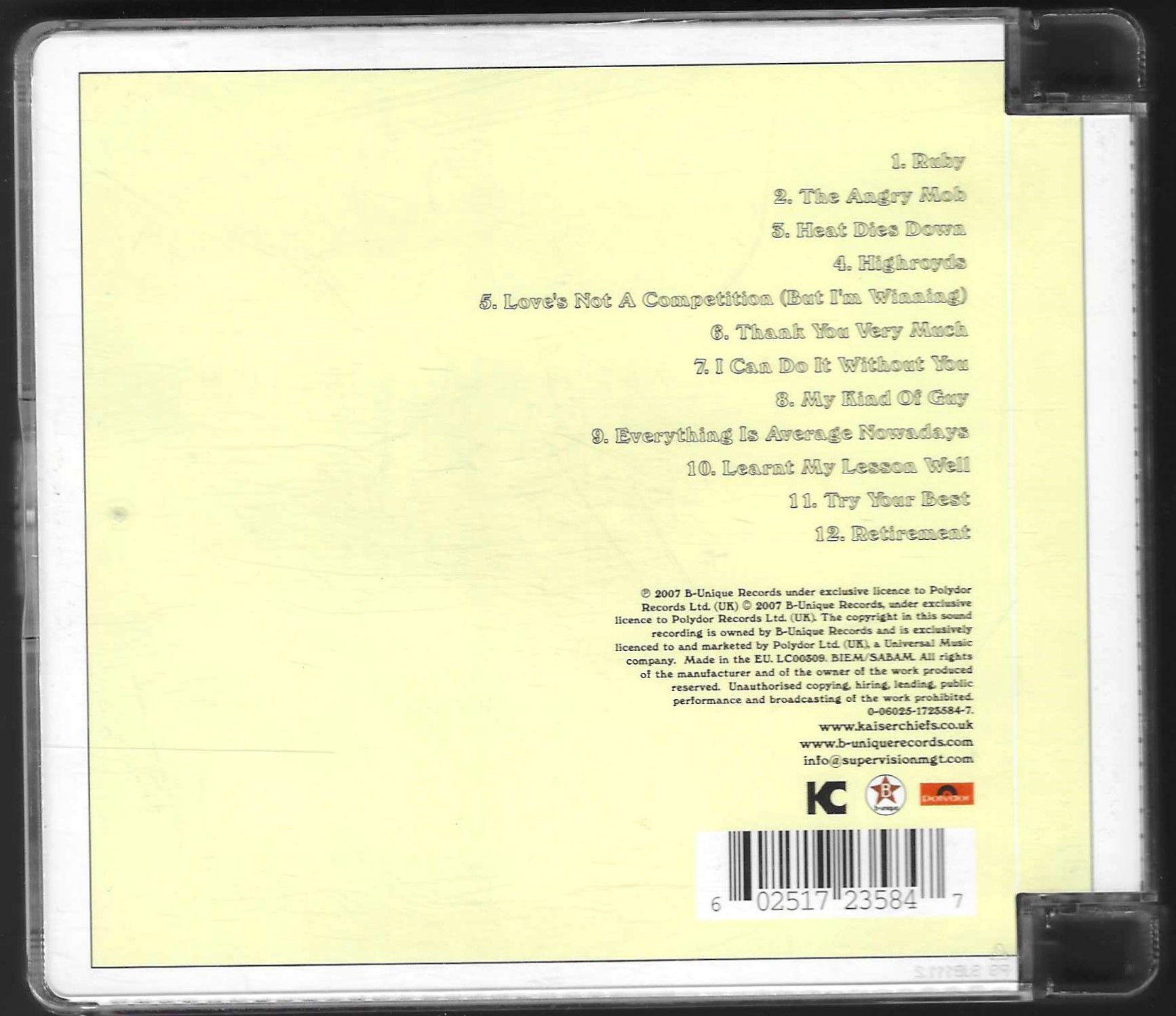 Kaiser Chiefs – Yours Truly, Angry Mob